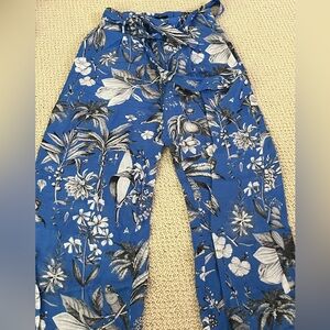 Patterned paper bag pants